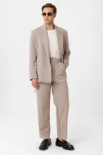 Antioch Taş Çift Pileli Baggy Fit Erkek Pantolon