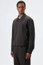 Antioch Açık Kahve Çizgili Mevsimlik Erkek Mont