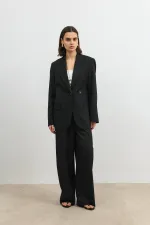 Antioch Black Double-Breasted Women's Blazer