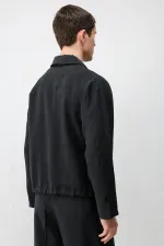 Antioch Black Lyocell Blend Summer Men's Jacket