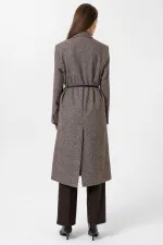 Manteau croisé à chevrons pour femme Antioch Coffee