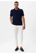 Antioch Lacivert Slim Fit Polo Yaka Erkek T-Shirt