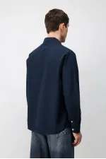 Antioch Lacivert Relax Fit Erkek Gömlek