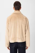 Antioch Beige Relax Fit Soft Textured Men's Jacket