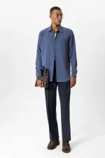 Antioch İndigo Teknik Regular Fit Erkek Gömlek