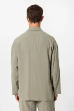 Antioch Haki Oversize Astarsız Erkek Blazer Ceket