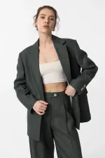 Veste blazer femme Antioch Khaki 100% lin