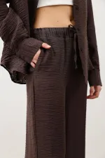 Antioch Kahve Ayarlanabilir Paça Dökümlü Kadın Pantolon