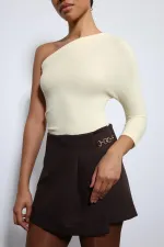 Antioch Yellow Asymmetrical Collar Top