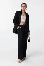 Antioch Black 100% Linen Women's Blazer Jacket