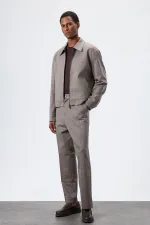 Antioch Kahve Ekoseli Mevsimlik Erkek Mont