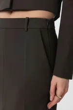 Jupe crayon Antioch Khaki pour femme avec fente