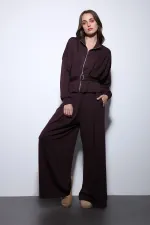 Ensemble pantalon large à ceinture Antioch Plum