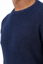 Pull en maille bleu marine Antioch pour homme