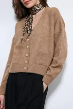 Antioch Camel Yün Karışımlı Hırka