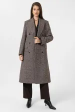 Manteau croisé à chevrons pour femme Antioch Coffee