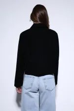 Antioch Siyah Püskül Detaylı Süet Kadın Ceket