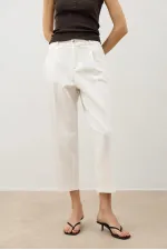 Antioch Beyaz Pensli Kadın Pantolon