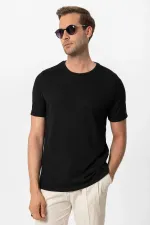 Antioch Black Basic Crew Neck Men's T-Shirt