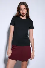 Antioch Siyah Basic Kadın T-Shirt