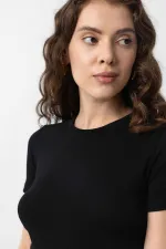 T-shirt court noir Antioch pour femmes