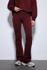 Antioch Burgundy Bomber Jacket and Flare Pants Set