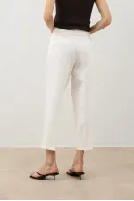 Antioch Beyaz Pensli Kadın Pantolon