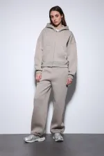 Antioch Light Mink Zip-Up Hooded Women's Sweatshirt