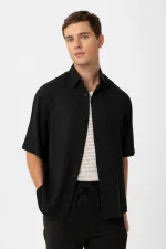 Chemise décontractée pour homme Antioch en lin mélangé noir