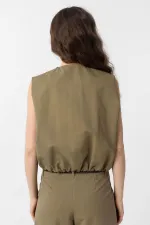 Antioch Haki Oversize Kadın Yelek