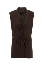 Antioch Coffee Belted Women's Vest