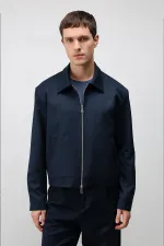 Veste homme Antioch Navy coupe décontractée à fermeture éclair