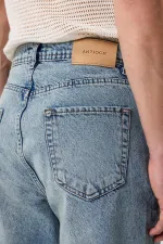 Jean Antioch bleu glacier taille haute coupe classique pour homme