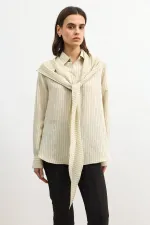 Antioch Bej Mendil Detaylı Kadın Gömlek