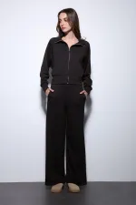 Antioch Koyu Kahve Fermuarlı Kadın Eşofman Takım