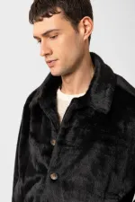 Antioch Black Relax Fit Soft Textured Men's Jacket