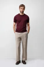 Antioch Bordo Comfort Slim Triko T-Shirt