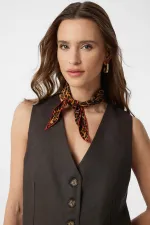 Antioch Coffee Linen Blend Women's Tailor Vest