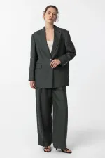 Veste blazer femme Antioch Khaki 100% lin