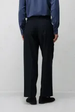 Antioch Lacivert Relaxed Fit Pileli Erkek Pantolon