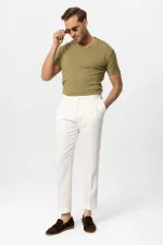 T-shirt basique pour homme Antioch Khaki à col en V