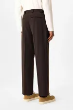Antioch Coffee High Waist Pleated Relaxed Fit Baggy Men's Pants