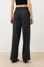 Antioch Smoke High-Waisted Pleated Women's Trousers