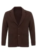 Antioch Kahve Astarsız Torba Cepli Erkek Blazer Ceket