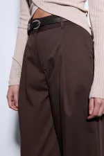 Antioch Kahve Geniş Paça Kadın Pantolon