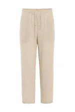 Antioch Beige Linen Blend Men's Jogger Pants