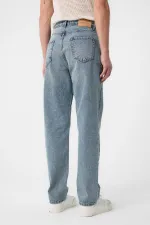 Jean Antioch bleu glacier taille haute coupe classique pour homme