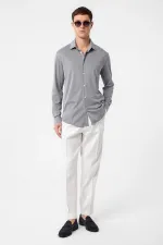 Antioch Gri Slim Fit Erkek Gömlek