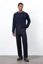 Pull en maille bleu marine Antioch pour homme
