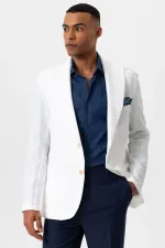 Antioch Ekru Torba Cepli Astarsız Erkek Blazer Ceket